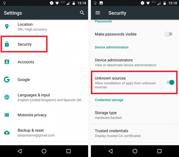 Как установить Amazon Appstore на Android android неизвестные источники 571x500