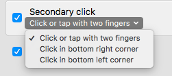 Как щелкнуть правой кнопкой мыши на Mac Trackpad Mac изменить правой кнопкой мыши