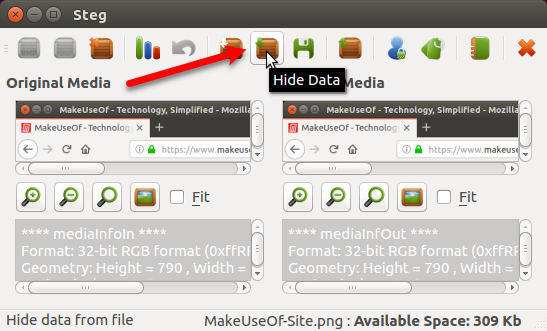 Скрыть файл внутри изображения, используя Steg в Ubuntu