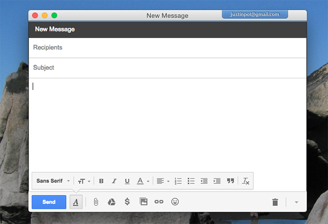 Киви в основном Gmail для Mac киви Gmail Mac сочинять