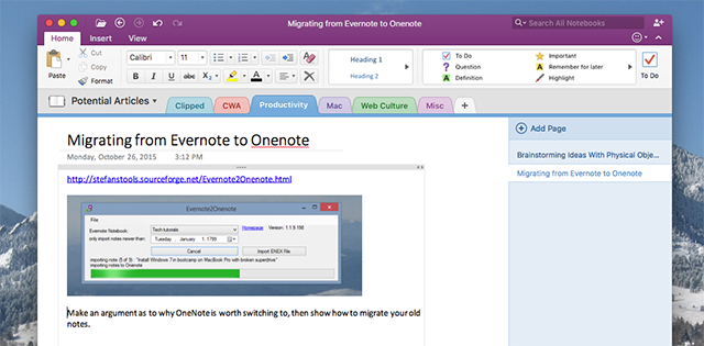OneNote выглядящий исправный