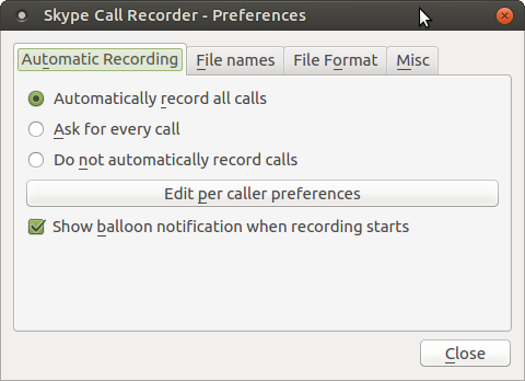 Skype Call Recorder в Linux