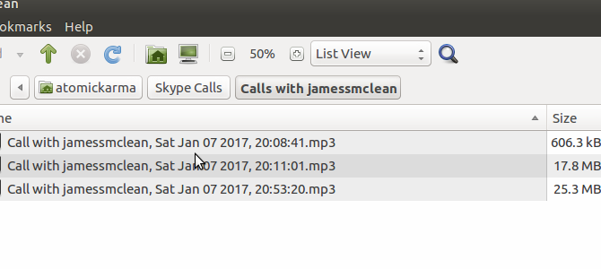 Skype Call Recorder для истории Linux