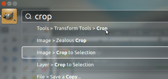4 вещи, которые вы' /></p>
<p>Он называется HUD и быстро становится одной из моих любимых функций в Ubuntu. Он ничего не заменяет — вы все равно можете просматривать меню любого приложения с помощью мыши — но это, безусловно, облегчает поиск функций. Это особенно приятно в программном обеспечении, таком как GIMP, меню которого — лабиринт функциональности. С HUD вы можете быстро найти то, что ищете.</p>
<p>Еще лучше: вам не нужно совершенное печатание, чтобы использовать его. Для меня он нашел несколько предметов, которые я ошибаюсь, как на экране ниже:</p>
<p><noscript><img decoding=