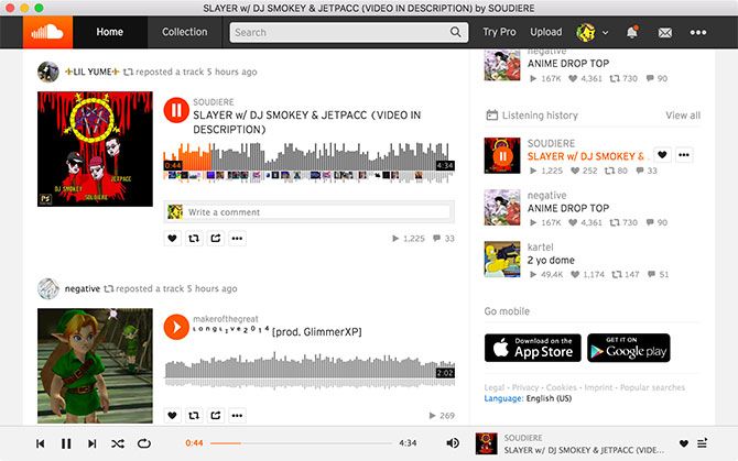 SoundCleod для Mac SoundCloud Desktop приложение