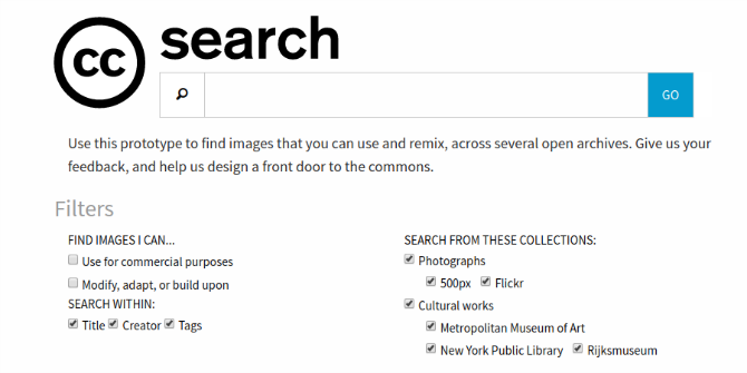 Теперь вы можете попробовать новую поисковую систему Creative Commons.