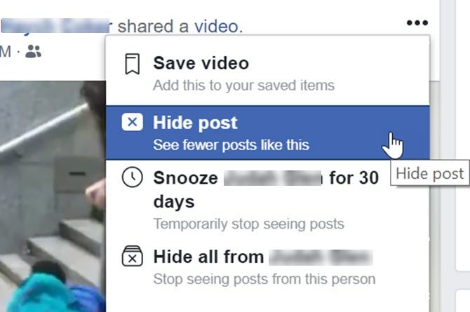 скрыть посты в фейсбуке
