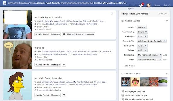 график поиска facebook