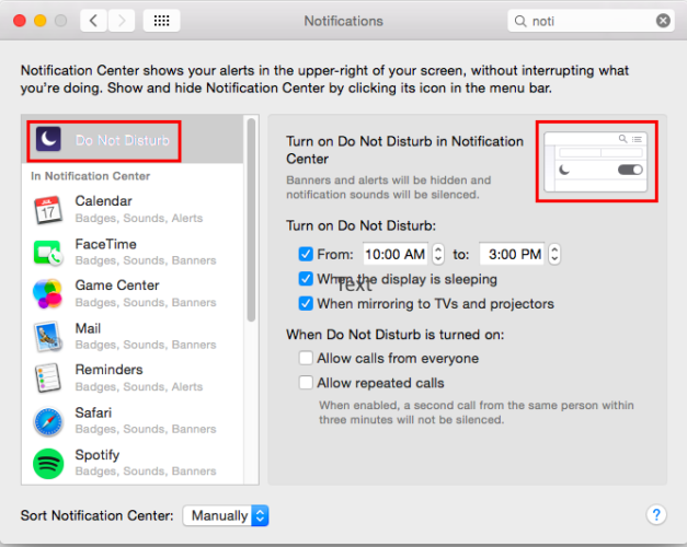 Как остановить уведомления iMessage на вашем Macbook DND 627x500