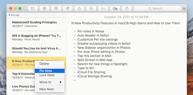macOS High Sierra Productivity Особенности 8