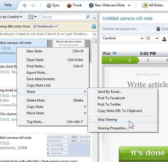 5 Использование для клиентов Evernote Desktop [Windows и Mac] 2011 07 09 011858