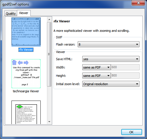 конвертировать PDF в Flash онлайн