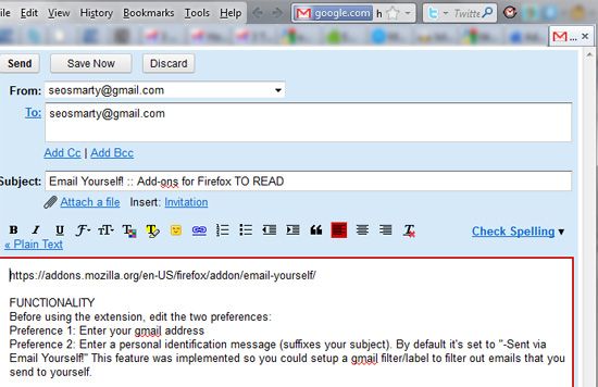 список задач Gmail