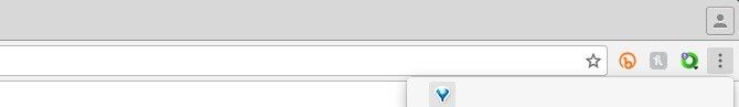 Кнопка расширения Chrome Скрыть в меню