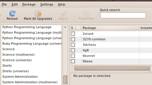 управление пакетами Ubuntu