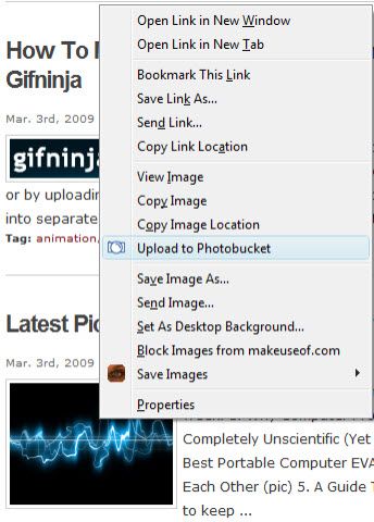 Загрузка изображений в Photobucket с помощью Firefox photo img 4