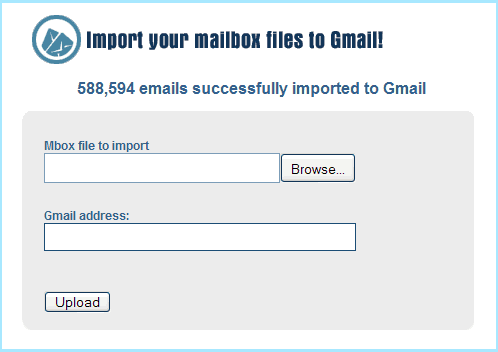 GmailUploader - импорт писем в Gmail