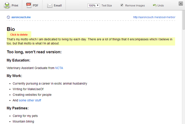 Плагин WordPress для печати - Предварительный просмотр