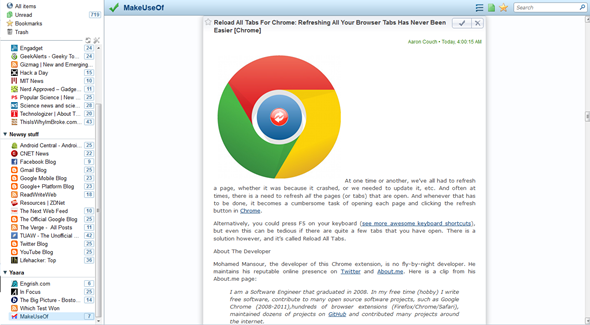 Firefox RSS Feed Reader
