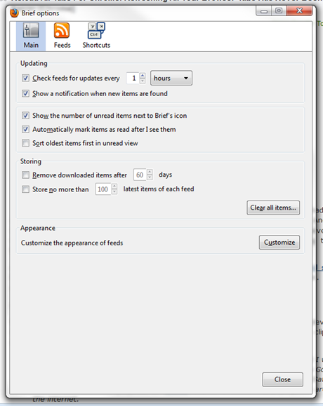 Firefox RSS Feed Reader