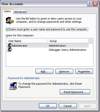 восстановить утерянный пароль администратора Windows XP
