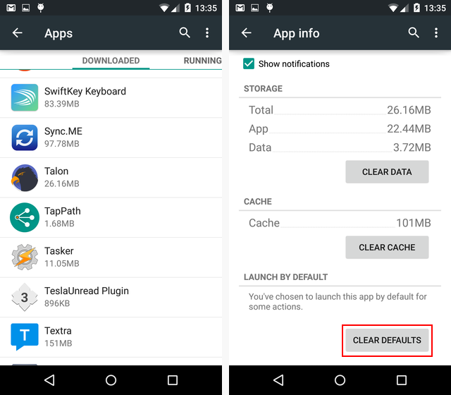 02-Android-Clear-Default-App