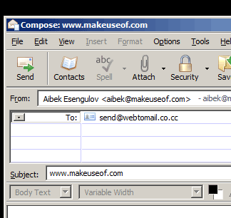 WebToMail - отправить Webpge на электронную почту