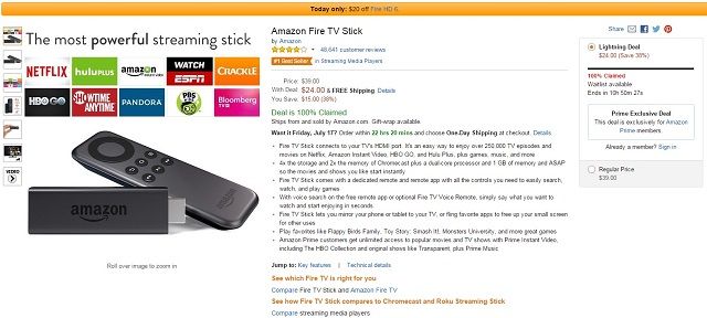 Fire TV Stick Stick Deal