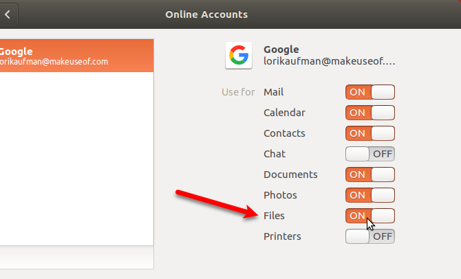 Включение доступа к файлам на Google Диске в Ubuntu