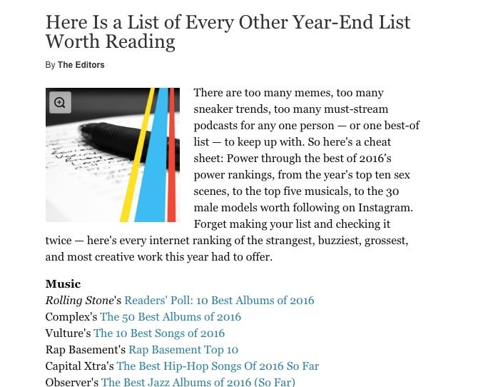 " /></p>
<p>Основной список охватывает широкий спектр тем, таких как музыка, фильмы, книги, телешоу, автомобили, работа, комиксы, видеоигры, подкасты, искусство, театр, реклама, журналистика, мода, красота, архитектура, мемы, бизнес, комедия , колледжи / университеты, еда, приложения, гаджеты, социальные сети, путешествия и знаменитости. У каждой темы есть несколько списков в этой категории, таких как лучшие американские колледжи Forbes или самые яркие моменты красоты Cosmopolitan 2016 года. Здесь найдется что-то для всех, так что найдите список, который говорит с вами.</p>
<p>К сожалению, это не отформатированный список для проверки. Таким образом, вы должны пойти по этому пути вручную. Выберите приложение со списком, например Todoist, Any.Do или Wunderlist</p>
<p>и добавить элементы из списка к нему.</p>
<h2>Давайте сделаем Geeky List!</h2>
<p>Ладно, ребята, учитывая, что вы здесь, в &laquo;Use Use Of&raquo;, я собираюсь предположить, что в вас есть выродок.</p>
<p><strong>Давайте выведем этого кретина, составив список ваших 10 лучших фильмов и телепередач 2016 года. Опубликуйте свой список в комментариях!</strong></p>
<p><div class="fpm_end"></div>
							</div>
						</article>

						<div class="post-meta">							<div class="post-share">
								<div class="post-share__title">Поделиться с друзьями:</div>
								<div class="likely">
									<div class="twitter">Твитнуть</div>
									<div class="facebook">Поделиться</div>
									<div class="vkontakte">Поделиться</div>
									<div class="telegram">Отправить</div>
									<div class="odnoklassniki">Класснуть</div>
								</div>
							</div>
						</div>

												<meta itemprop="headline" content="Лучшие вызовы списка: 5 сайтов для отметки или создания готовых списков">
						
												<meta itemprop="author" content="Spec05">

						<meta itemprop="datePublished" content="2012-02-04">
						<meta itemprop="dateModified" content="2012-02-04">
						<a itemprop="url" href="https://helpexe.ru/internet/luchshie-vyzovy-spiska-5-sajtov-dlja-otmetki-ili" style="display:none">Лучшие вызовы списка: 5 сайтов для отметки или создания готовых списков</a>
						<a itemprop="mainEntityOfPage" href="https://helpexe.ru/internet/luchshie-vyzovy-spiska-5-sajtov-dlja-otmetki-ili" style="display:none">Ссылка на основную публикацию</a>
						
												<div style="display: none;" itemprop="image" itemscope itemtype="https://schema.org/ImageObject">
							<noscript><img itemprop="url" src="https://helpexe.ru/wp-content/cache/thumb/71/6a47f54a00c0171_320x200.png" alt="Лучшие вызовы списка: 5 сайтов для отметки или создания готовых списков"></noscript><img class="lazyload" itemprop="url" src=