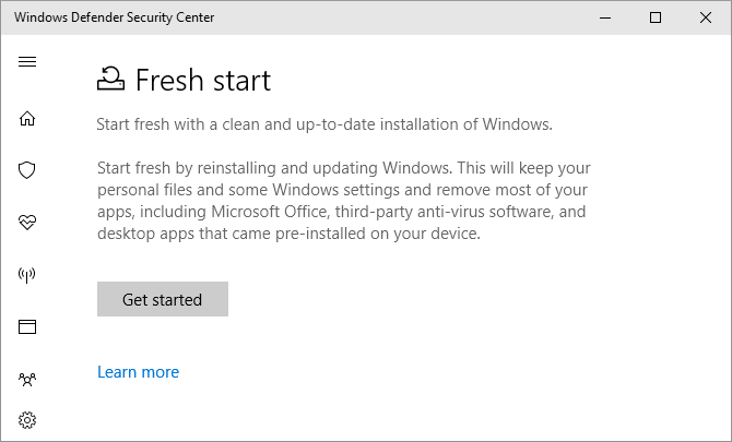 Windows 10 защитник новый старт