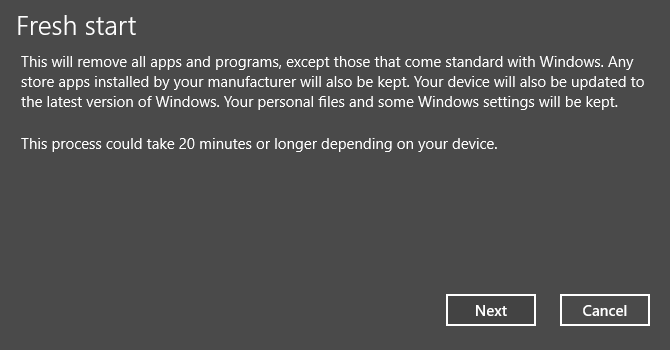 Windows 10 новый старт