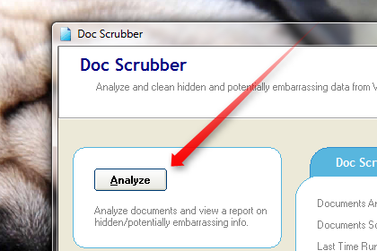 Как очистить метаданные из документов Word [Windows] docscrubber analysis