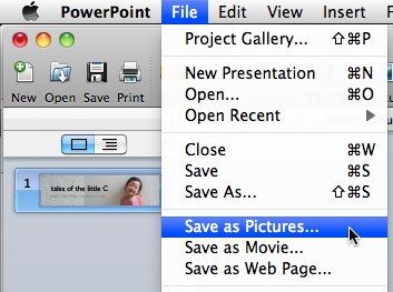 Как создать изображение заголовка сайта с помощью PowerPoint 06 Сохранить как изображение