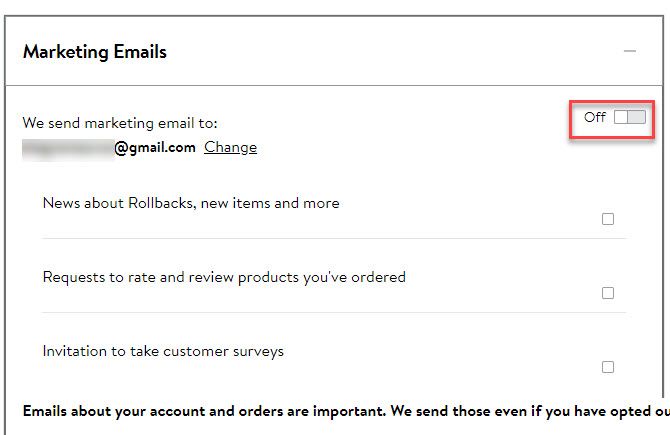 Walmart-маркетинг-Email-Preferences