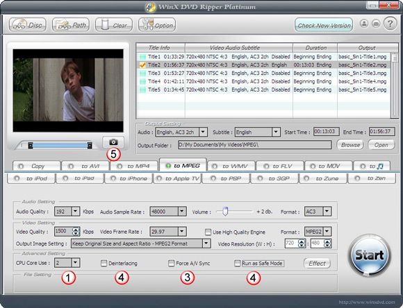 WinX DVD Ripper Platinum - резервное копирование DVD в 5 минут [Дешевая распродажа] WinX DVD Ripper03
