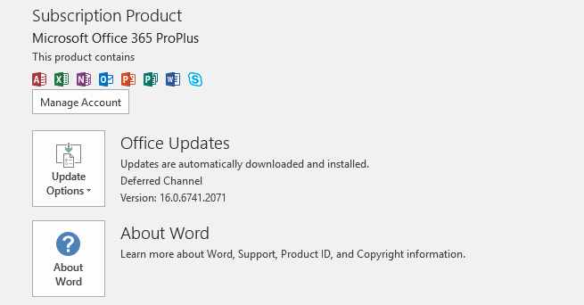 Обновления Microsoft Office