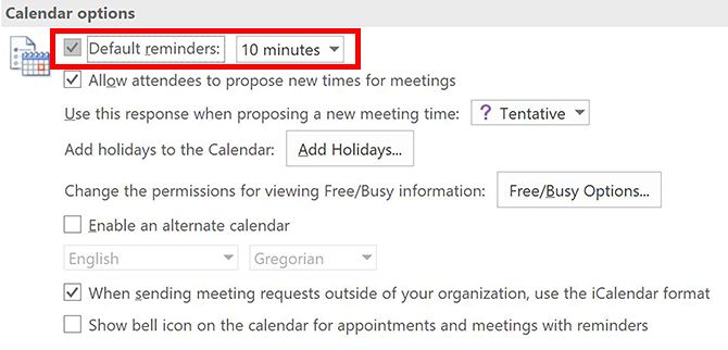 Как отключить надоедливые напоминания календаря Outlook Напоминания календаря Outlook