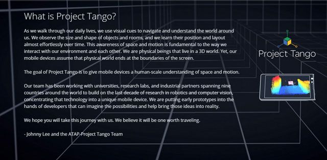 Футуристический проект - Project Tango