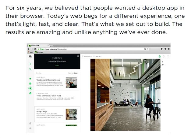 Evernote-заявление