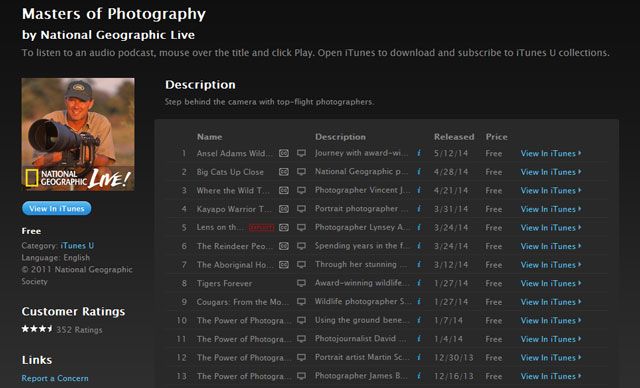 Обучение фотографии - iTunes