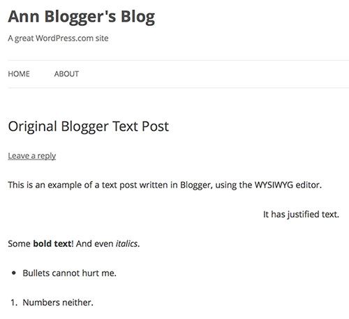 Blogger для WordPress, WordPress для Blogger - переключение проверенных блогов wp x text