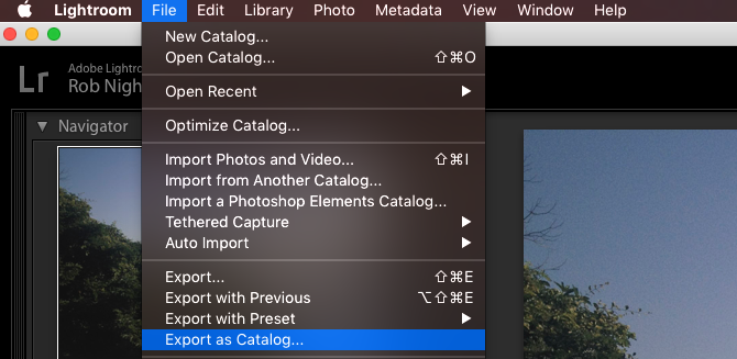 Lightroom экспорт как каталог
