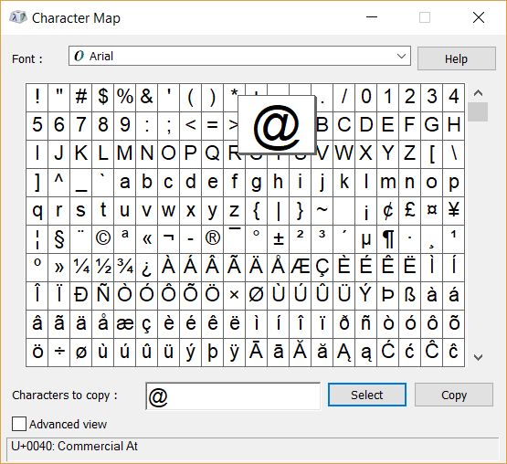 Как вставить специальные символы и символы в электронную таблицу Google Windows 10 символов карты