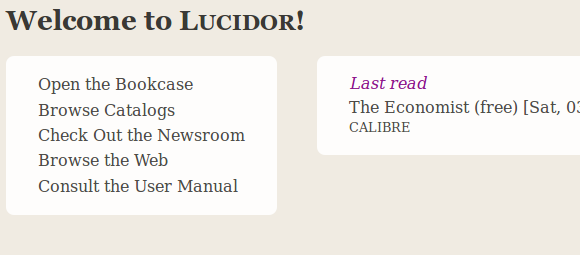 Lucidor - чистый кроссплатформенный eBook Reader lucidor welcome