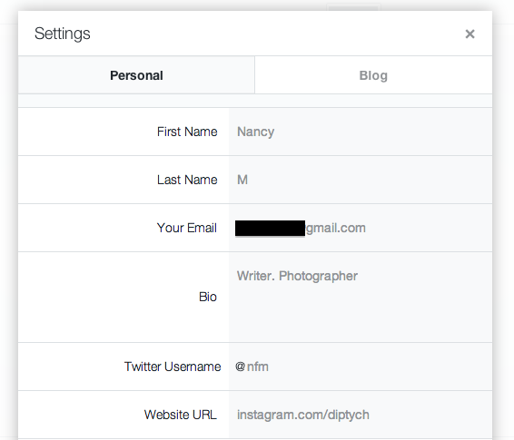 Настройки профиля Roon