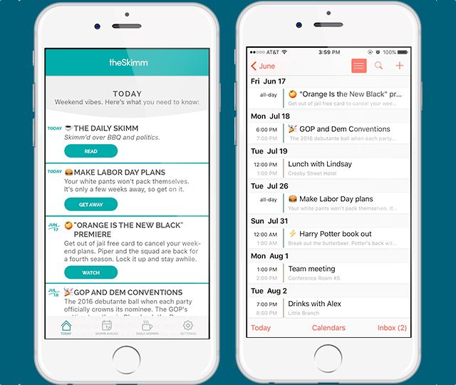 Event-Calendar приложения-Skimm-Ahead