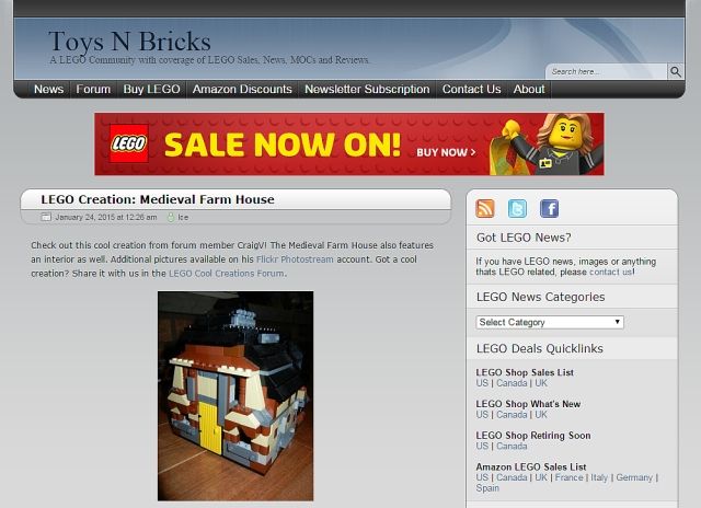 Веб-сайт Lego