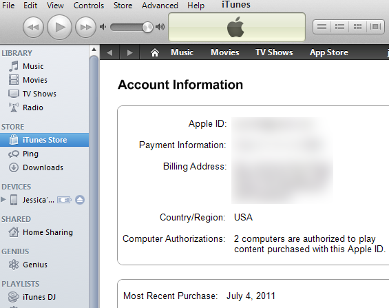 Как изменить Apple ID на вашем iPod Touch / iPhone 2011 09 11 133146