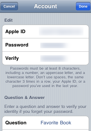 изменить мой идентификатор яблока